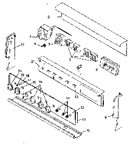 Backguard Diagram and Parts List for ARR626L-P1142626NL  Amana Range