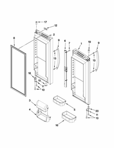 Refrigerator Door Parts Diagram and Parts List for G37026FEAS5  Maytag Refrigerator