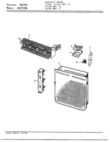 Heater Diagram and Parts List for 7430A REV D Norge Dryer