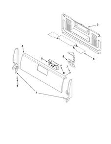 Backguard Parts Diagram and Parts List for AGR4422VDD0  Amana Range