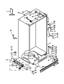 Cabinet Parts Diagram and Parts List for JS42SEDUDW20  Jenn-Air Refrigerator