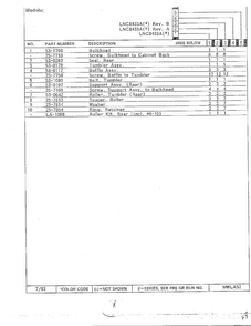 Tumbler Page 2 Diagram and Parts List for 8433A  Norge Dryer