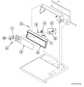Control Panel Diagram and Parts List for SDG009QF  Speed Queen Dryer