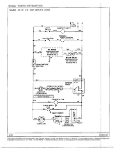 Wiring Information Diagram and Parts List for HMG191470  Admiral Refrigerator