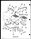 INTERIOR PARTS Diagram and Parts List for BC20W P6023511W Amana Refrigerator