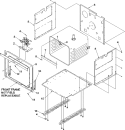 MAIN FRONT Diagram and Parts List for AOES2730WW P1132357NWW Amana Wall Oven