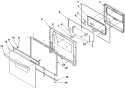 OVEN DOOR Diagram and Parts List for AOES2730WW P1132357NWW Amana Wall Oven