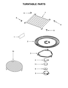 Turntable Parts Diagram and Parts List for MMV6190FW0  Maytag Microwave