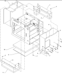 Outer Cabinet Assembly Diagram and Parts List for CMM2000CS P1194122M Menumaster Microwave