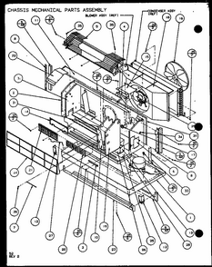 Chassis Mechanical Parts Assembly (ptc12300er/p9812529r) (ptc12400er/p9872229r) Diagram and Parts List for PTC07300ER P9882501R Amana Air Conditioner