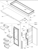 Refrigerator Door Trim Diagram and Parts List for SGD26VL P1315208W L Amana Refrigerator