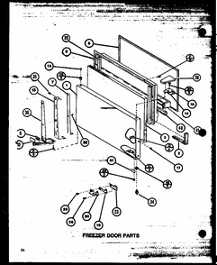 Freezer Door Parts (tli22m/p7858523w) (tli22m/p7858524w) Diagram and Parts List for TLI22M-P7858524W  Amana Refrigerator