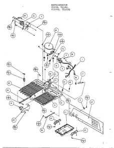 Tecumseh Compressor Diagram and Parts List for TL120Q  Amana Refrigerator