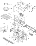 Cavity Assy Diagram and Parts List for MVH130W P1307902M Amana Microwave