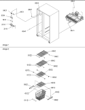 Freezer Shelves and Lights Diagram and Parts List for SX23VL P1315401W L Amana Refrigerator