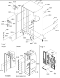 Cabinet Parts & Toe Grille Diagram and Parts List for SX23VL P1315401W L Amana Refrigerator