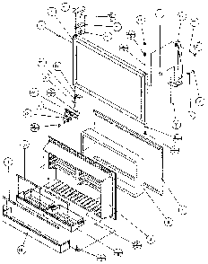 Freezer Door Diagram and Parts List for 85171-P1117102W  Amana Refrigerator
