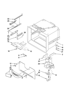 Freezer Liner Parts Diagram and Parts List for MFF2258VEB3  Maytag Refrigerator