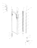 Refrigerator Door Hinge and Trim Parts Diagram and Parts List for SRD526SL P1184801W L Amana Refrigerator