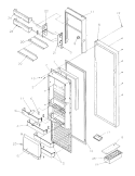 Refrigerator Door Diagram and Parts List for SRD526SL P1184801W L Amana Refrigerator