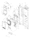 Evaporator and Air Handling Diagram and Parts List for SRD526SL P1184801W L Amana Refrigerator
