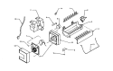 Ice Maker Assy Parts Diagram and Parts List for SRD526SL P1184801W L Amana Refrigerator