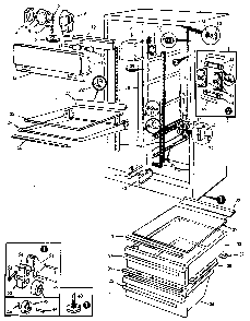 Fresh Food Compartment Diagram and Parts List for JRSI205B M9Q05B Jenn-Air Refrigerator