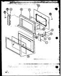 Page 1 Diagram and Parts List for RS55 P7669518M Amana Microwave