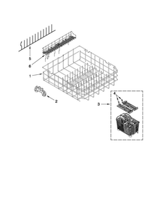 Lower Rack Parts Diagram and Parts List for MDB6769AWB1  Maytag Dishwasher
