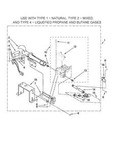 Dryer Burner Assembly Parts Diagram and Parts List for MLE20PDBZW0  Maytag Washer Dryer Combo