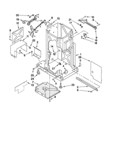 Frame Parts Diagram and Parts List for TC707S3  Jenn-Air Trash Compactor