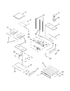 Part Location Diagram of W10508328 Whirlpool SLIDE