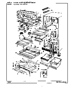 Fresh Food Compartment Diagram and Parts List for CNT19V8H BC54A Crosley Refrigerator