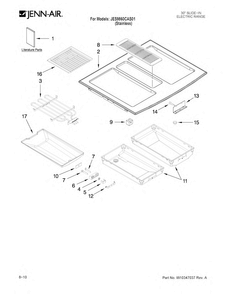 Cooktop Parts Diagram and Parts List for JES9860CAS01  Jenn-Air Range