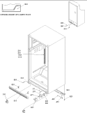 Ladders, Lower Cabinet & Rollers Diagram and Parts List for TR521VW P1322601W W Amana Refrigerator