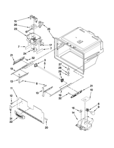 Freezer Liner Parts Diagram and Parts List for MFI2067AES9  Maytag Refrigerator