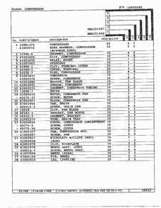 Compressor Page 2 Diagram and Parts List for HMG191490  Admiral Refrigerator