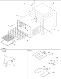 Cavity Diagram and Parts List for ART6114LL P1143675NLL Amana Range
