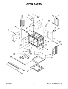 Oven Parts Diagram and Parts List for JJW3430LM00  Maytag Wall Oven