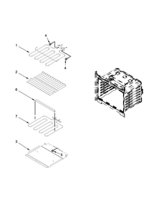 Internal Oven Parts Diagram and Parts List for MEW7630AB02  Maytag Wall Oven