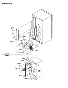 Cabinet Back Diagram and Parts List for TC18VW-P1315707WW  Amana Refrigerator
