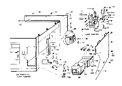 Oven Right Side Assembly Diagram and Parts List for 5629907310  Kenmore Microwave