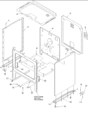 Cabinet Diagram and Parts List for ARR3400L P1143832N L Amana Range