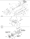 Ice Bucket Auger and Ice Maker Parts Diagram and Parts List for SBDE522VW P1320305W W Amana Refrigerator