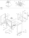 Cabinet Diagram and Parts List for ZRT6510WW P1143825NWW Amana Range