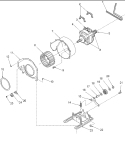 MOTOR AND FAN ASSEMBLIES Diagram and Parts List for LEA50AW PLEA50AW Amana Dryer