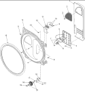 REAR BULKHEAD, FELT SEAL & ROLLERS Diagram and Parts List for LEA50AW PLEA50AW Amana Dryer