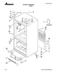 Cabinet Parts Diagram and Parts List for AFB2234WEW3  Amana Refrigerator