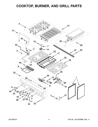 Part Location Diagram of W11328568 Whirlpool BURNR-GRIL