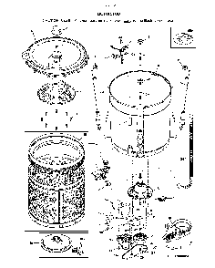 Motor/Tub Diagram and Parts List for 41771732811  Kenmore Washer Dryer Combo